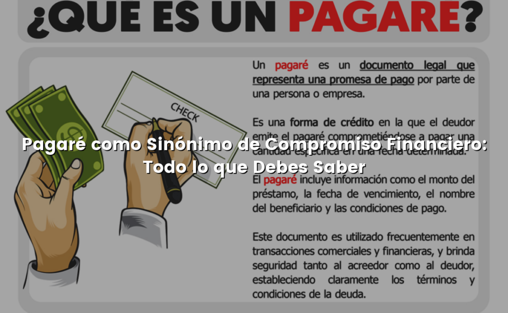 Pagaré como Sinónimo de Compromiso Financiero: Todo lo que Debes Saber