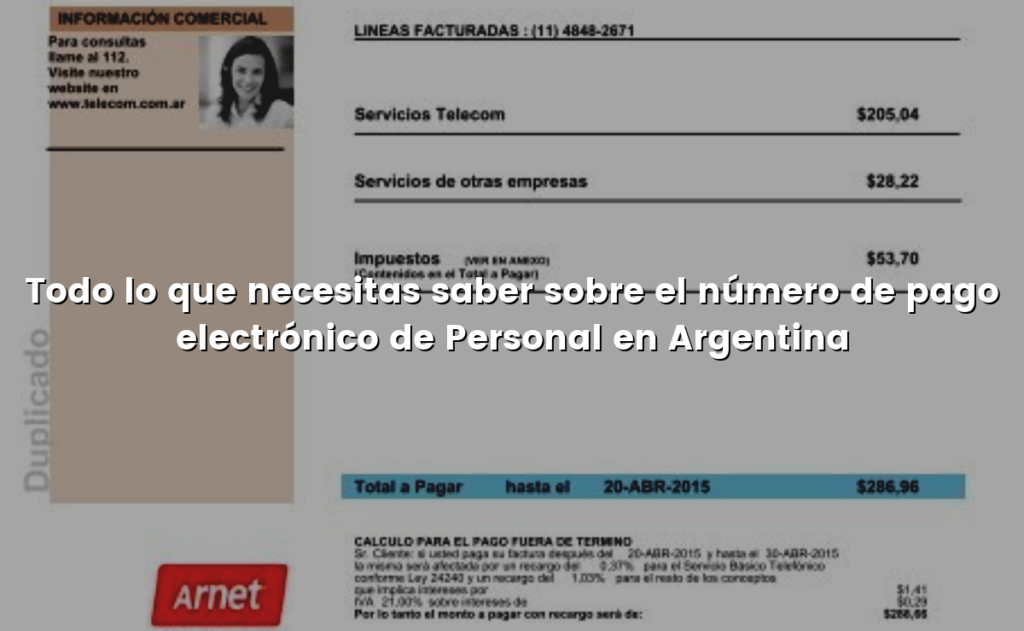Todo lo que necesitas saber sobre el número de pago electrónico de Personal en Argentina