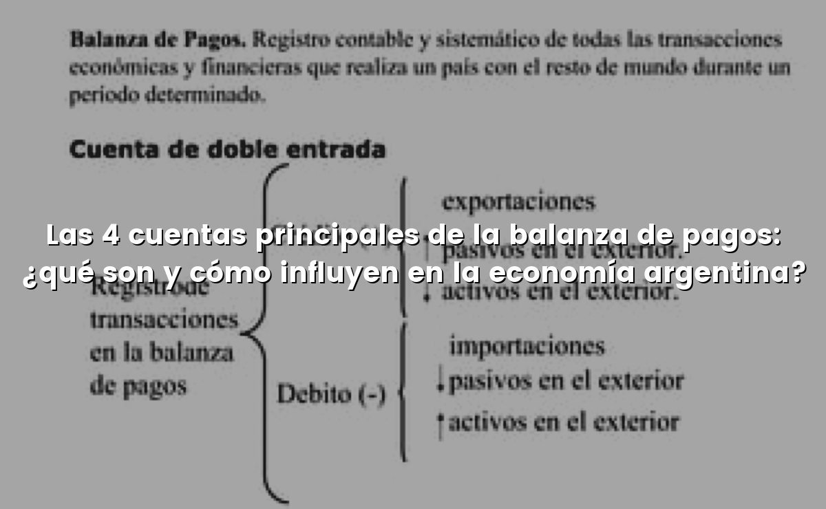 Las 4 cuentas principales de la balanza de pagos: ¿qué son y cómo